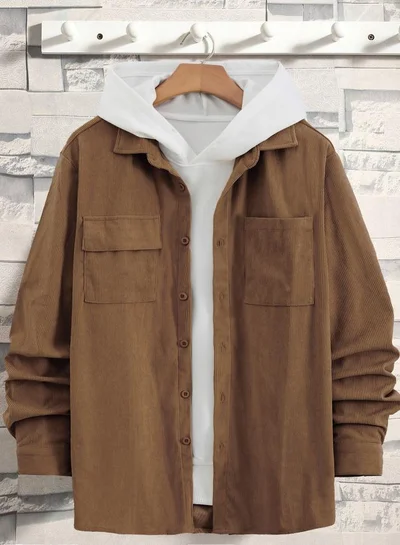 Take Two Men Texture Pocket Detail Long Sleeve Jacket