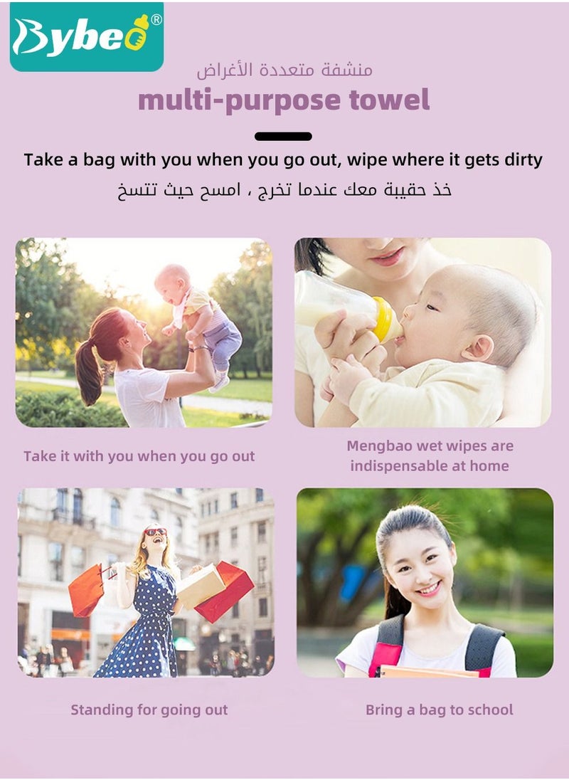 Bybeo - Portable Mini Wet Wipes, Hand & Mouth Cleansing Tissue Paper for Babies, Students, and Children High Quality - Image 1
