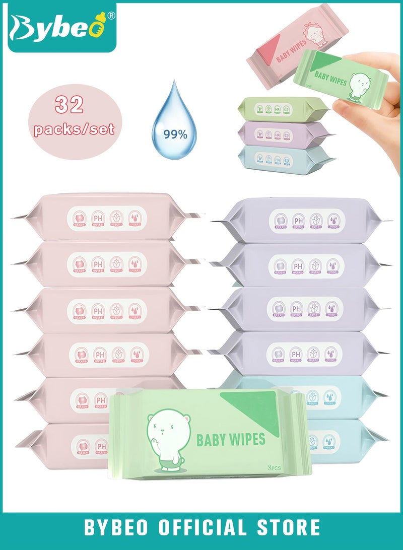 Bybeo Portable Mini Wet Wipes, Hand & Mouth Cleansing Tissue Paper for Babies, Students, and Children High Quality - Image 1