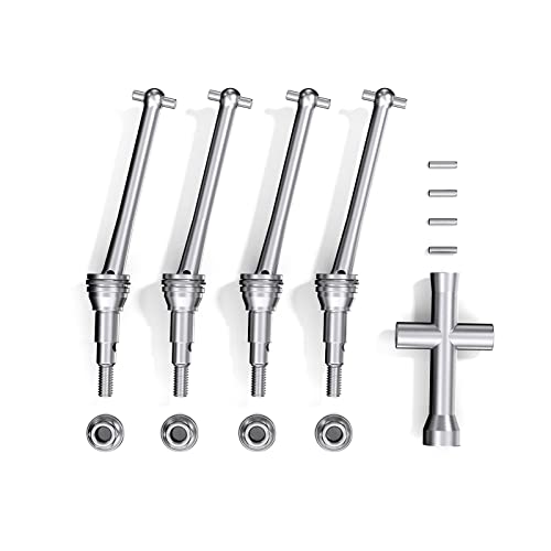 HYPER GO 16410S 116 Scale RC Car Upgrade Accessories Front Rear Metal Drive Shaft CVD Set Spare Parts RC Vehicle Rotor Shafts for H16GT H16DR H16BM H16PL 16208 16210 162074 Pcs - Image 1