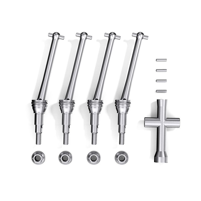 HYPER GO 16410S 116 Scale RC Car Upgrade Accessories Front Rear Metal Drive Shaft CVD Set Spare Parts RC Vehicle Rotor Shafts for H16GT H16DR H16BM H16PL 16208 16210 162074 Pcs - Image 2