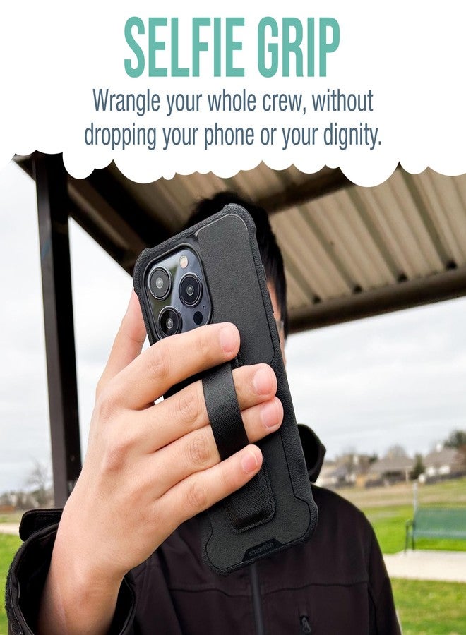 Smartish Phone Grip Loop - Prop Tart - Pop Out Finger Strap and Holder with Kickstand [Compatible with All iPhone & Android Phones] Stick On Phone Ring for All Phone Models - Black Tie Affair - Image 4