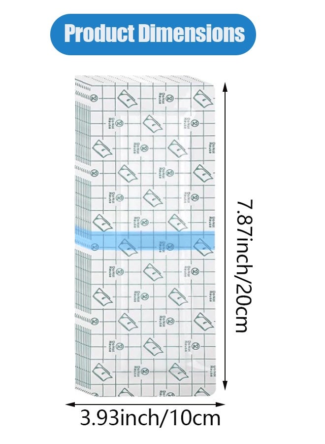 5 Pcs Waterproof Wound Dressing, Transparent Adhesive Bandages for Tattoos, Post-Surgical Wounds, Shower Protection, Medical-Grade, Stretchable & Non-Allergic, 10*20cm - Image 2