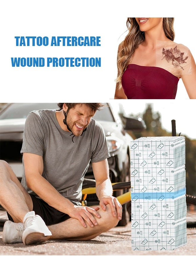 5 Pcs Waterproof Wound Dressing, Transparent Adhesive Bandages for Tattoos, Post-Surgical Wounds, Shower Protection, Medical-Grade, Stretchable & Non-Allergic, 10*20cm - Image 5