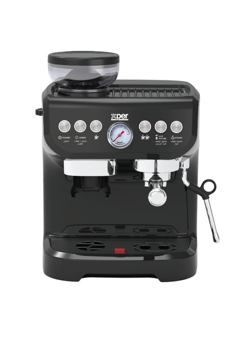 Xper Espresso and Cappuccino Maker + Coffee Grinder 1560 Watts, 19 Bar, XPICG-995