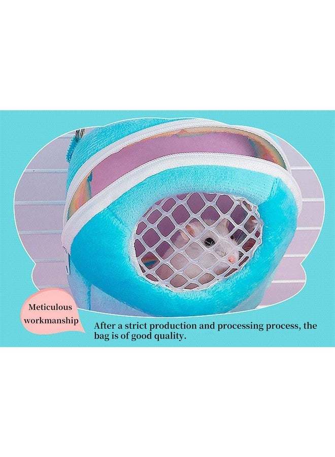 WishLotus Pet Carrier Bag, Portable Outgoing Travel Handbags With Nylon Straps Small Pet Pouchfor Hamster Rat Hedgehog Rabbit (S, Blue)  - Image 3