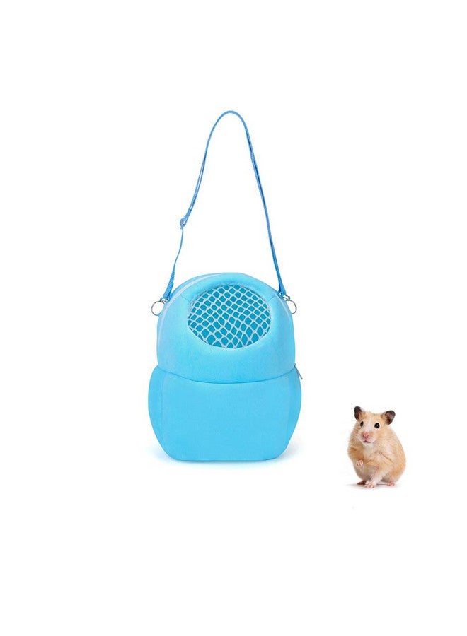 WishLotus Pet Carrier Bag, Portable Outgoing Travel Handbags With Nylon Straps Small Pet Pouchfor Hamster Rat Hedgehog Rabbit (S, Blue)  - Image 1