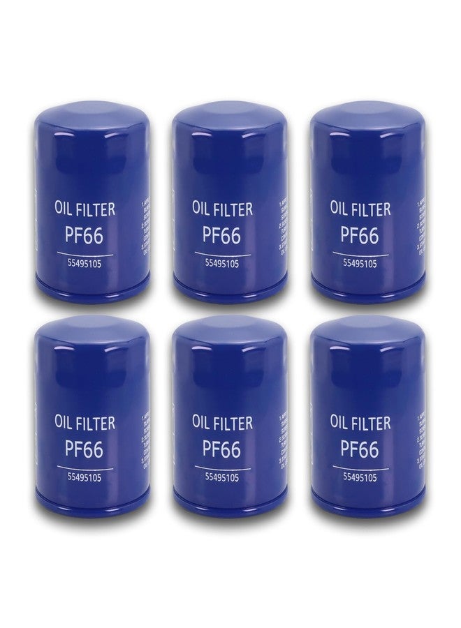 Kefly PF66 Engine Oil Filter Compatible with Chevy Colorado Suburban Silverado 1500 Tahoe GMC Acadia Sierra 1500 Yukon Cadillac CT4 CT5 CT6 Escalade XT4 (6 pcs) - Image 1