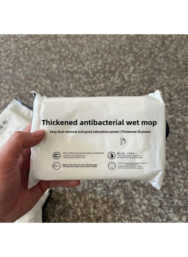 Generic Electrostatic Dust Cleaning Paper Mop Disposable Mop Special Wet Wipes For Floor Cleaning-Color:White Thickened Wet Wipes-Specifications:Upgraded Thickened Durable Type  - Image 1