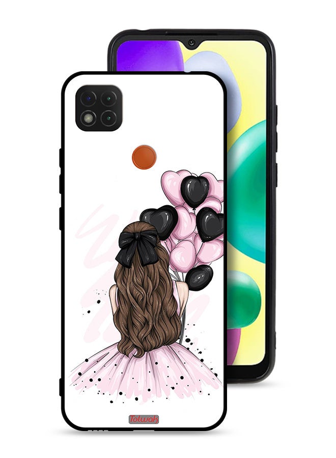 Tolwak Xiaomi Redmi 9C Protective Case Cover Holding Balloons Girl Art - Image 1
