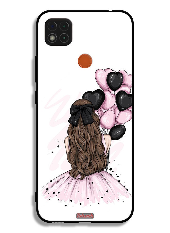 Tolwak Xiaomi Redmi 9C Protective Case Cover Holding Balloons Girl Art - Image 2