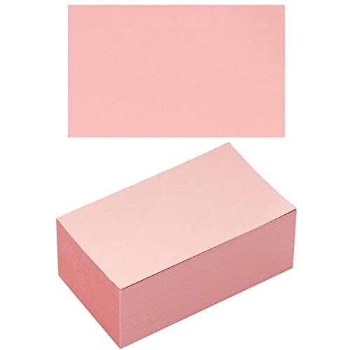Topeen 100 Pack Thick Paper Cardstock Blank Heavy Cards Stock for Invitations, Greeting Cards Making, Postcards, Photos, 250GSM Thick Paper (Pink, 3x5 inches) - Image 1