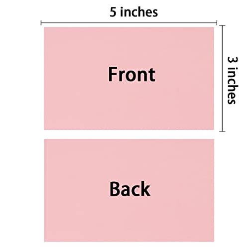 Topeen 100 Pack Thick Paper Cardstock Blank Heavy Cards Stock for Invitations, Greeting Cards Making, Postcards, Photos, 250GSM Thick Paper (Pink, 3x5 inches) - Image 2