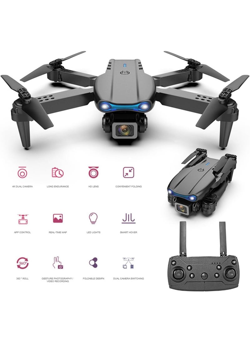 Generic - E99 PRO Drone Professional HD Dual Camera Automatic Obstacle Avoidance Foldable Height Keep Mini Helicopter - Image 1