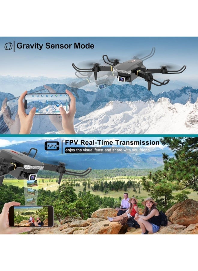 Generic - E99 PRO Drone Professional HD Dual Camera Automatic Obstacle Avoidance Foldable Height Keep Mini Helicopter - Image 1