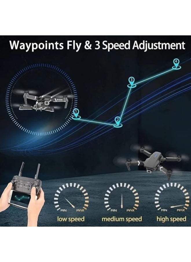 Generic - E99 PRO Drone Professional HD Dual Camera Automatic Obstacle Avoidance Foldable Height Keep Mini Helicopter - Image 1