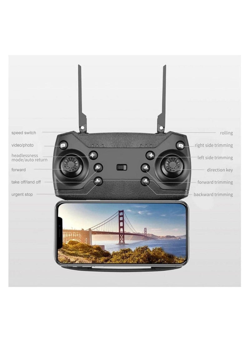 Generic - E99 PRO Drone Professional 4K HD Dual Camera Automatic Obstacle Avoidance Foldable Height Keep Mini Helicopter - Image 1