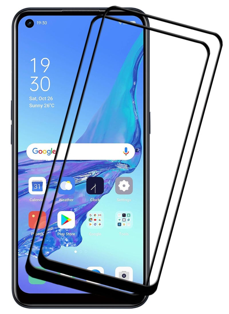 ACLIX 2 Pieces Antistatic ESD Dustproof Premium Quality High Definition Tempered Glass Screen Protector Designed For Oppo A53 - Image 1