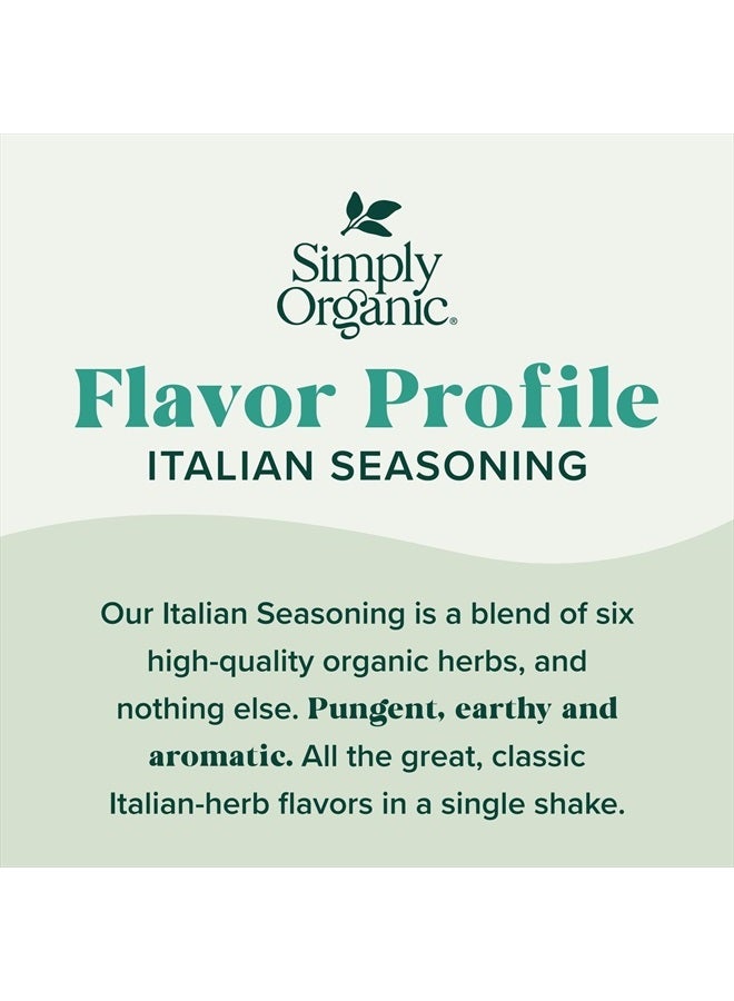 Simply Organic Italian Seasoning, 0.95 Ounce, Organic Herbs, Oregano, Majoram, Thyme, Rosemary, Basil, Sage, Kosher, NonGMO - Image 3