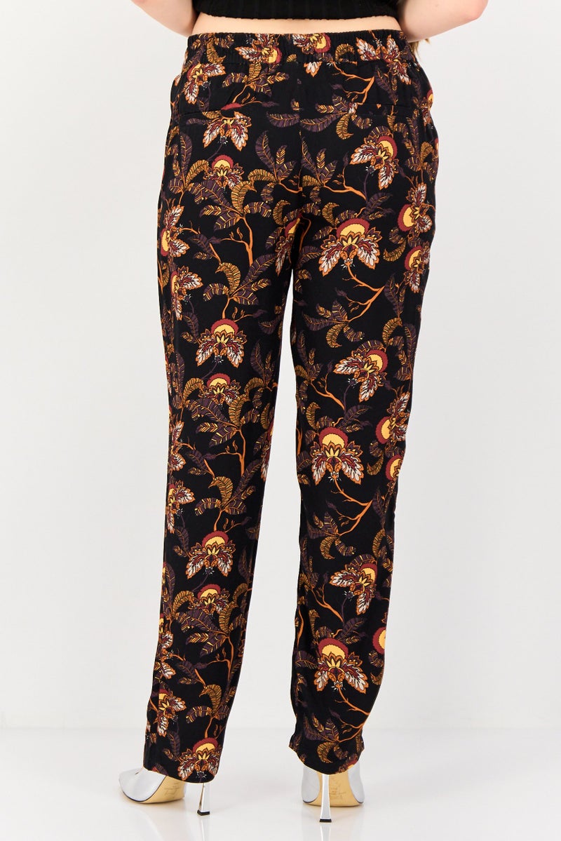 Reiko Women Street Fit Allover Print Straight Leg Pants, Multicolor - Image 4