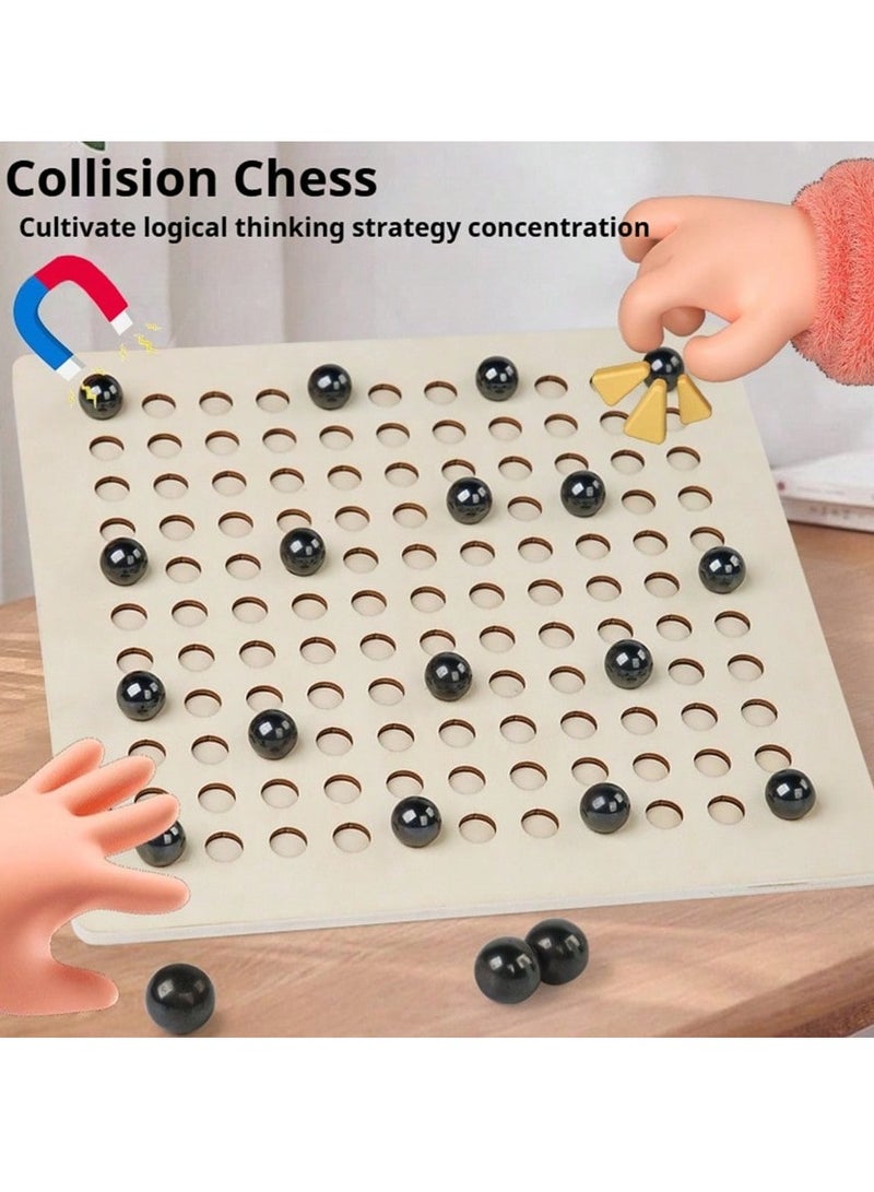 Magnetic Strategy Chess Game, Interactive and Educational Board Game for Kids and Adults, Wooden Magnetic Board with Strong Magnetic Pieces, Perfect for Family Fun and Early Learning  - Image 4