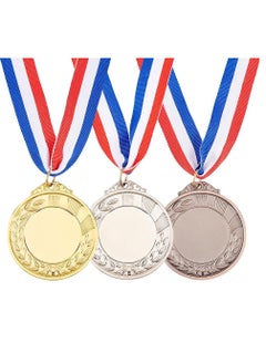 SYOSI Award Medals Kids 6 Pack Gold Silver Bronze Award Medals Winner Awards Olympic Style Medals with Ribbon for Kids School Sports Meeting Sports Events Celebration Souvenir 2.5 Inch  - Image 1