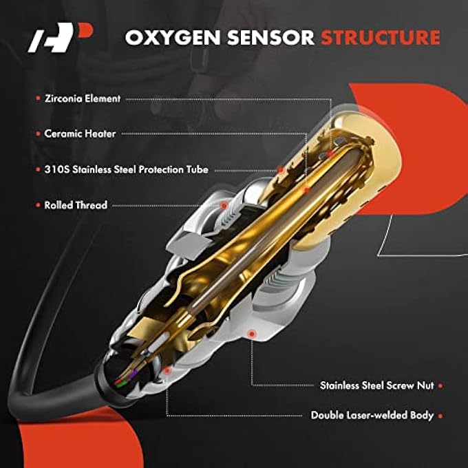 A-Premium O2 Oxygen Sensor Compatible With Nissan Altima 2007 2008 2009 2010 2011 2012 2013 L4 25L Downstream And Center 2Pc Set Replace 226A4Ja00A - Image 4