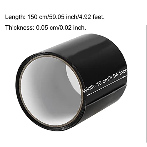 EORTA Strong Waterproof Tape Flexing Repair Tape Seal/Stop Leaks/Moistureproof Adhesive Tape for Car Pipes, Patch, Cracks, Water Tanks, Drums, 10X150 CM/4" X 59", Black - Image 2