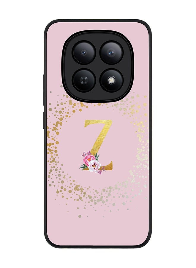 Stylizedd For Xiaomi Redmi Note 15 5G / Poco M8 Case,Slim fit Camera Protection, Shockproof Thin Phone cover  - Custom Monogram Floral - Z  (Pink ) - Image 1