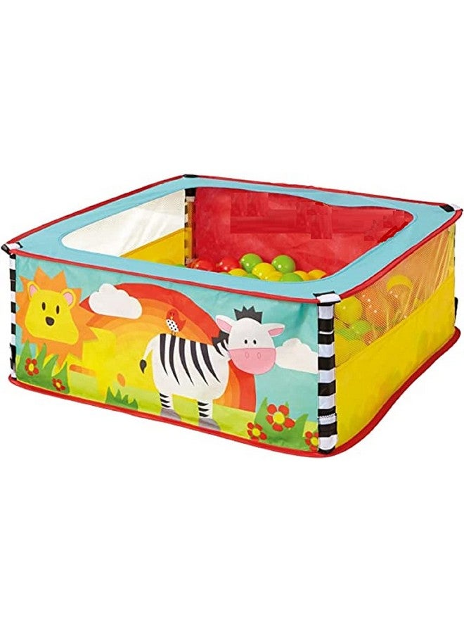 بيبي جو خيمة لعب للأطفال على شكل حمار وحشي من BabyGo مع كرات ملونة قابلة للطي (الكرات غير متضمنة)، متعددة الألوان، بتصميم بيت الخيمة - Image 3