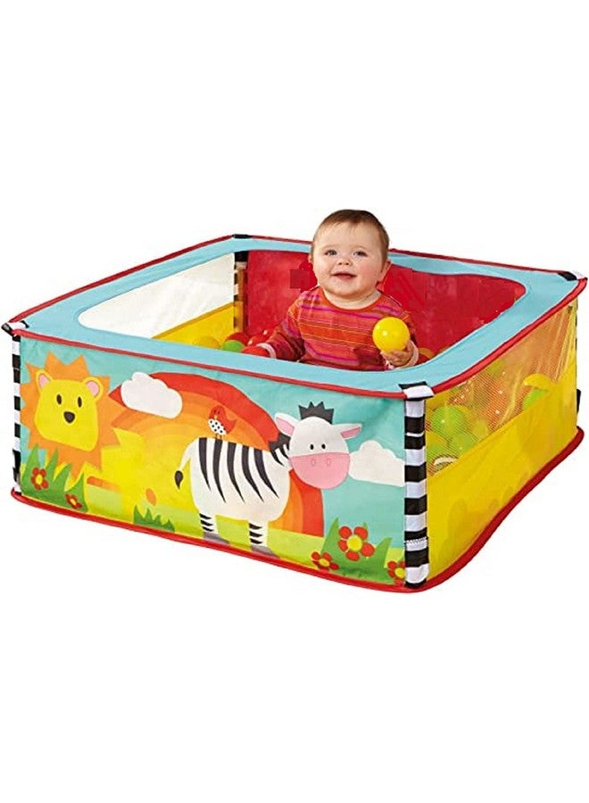 بيبي جو خيمة لعب للأطفال على شكل حمار وحشي من BabyGo مع كرات ملونة قابلة للطي (الكرات غير متضمنة)، متعددة الألوان، بتصميم بيت الخيمة - Image 2