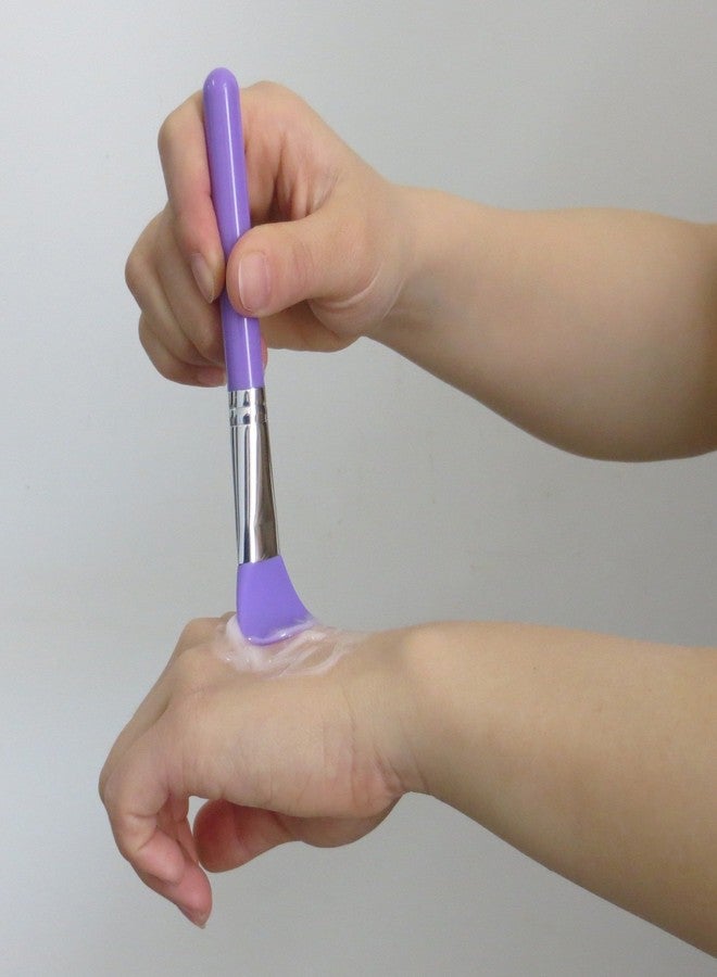 LORMAY 9 Pcs Silicone Makeup Brush Set: Applicator for Face Care, Eyeliner, Eyebrow, Eye Shadow, Lip Makeup and UV Epoxy Resin Crafts (Purple) - Image 5