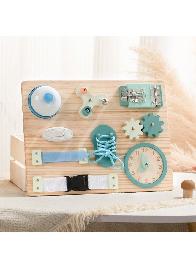 ساعات مونتيسوري، لوحات خشبية متعددة الوظائف لفتح الأبواب، ألعاب حسية للأطفال، أنشطة تعليمية، ألعاب وهدايا للأولاد والبنات من سن 3 و4 و5 و6 سنوات - Image 1