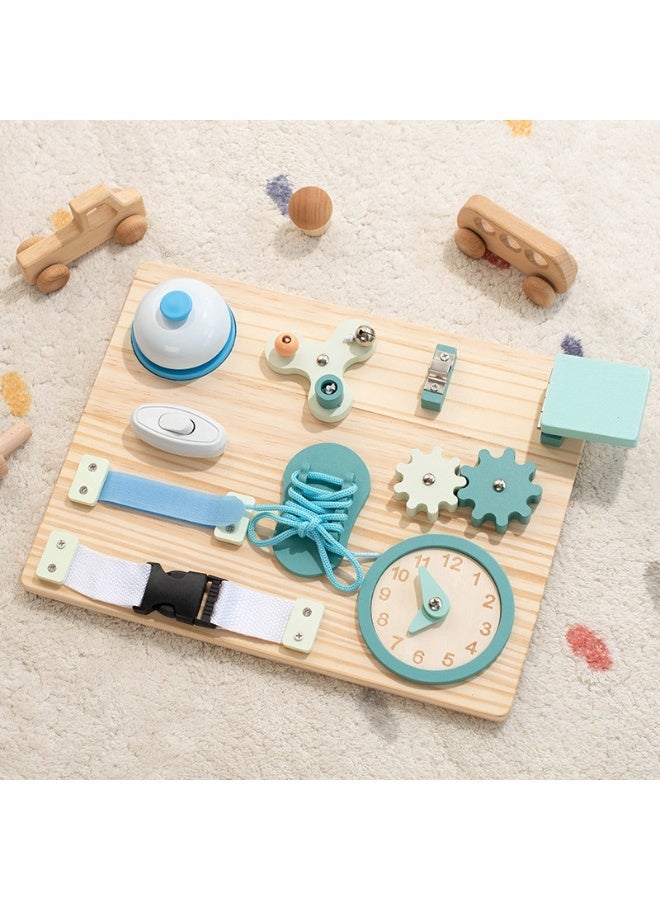 ساعات مونتيسوري، لوحات خشبية متعددة الوظائف لفتح الأبواب، ألعاب حسية للأطفال، أنشطة تعليمية، ألعاب وهدايا للأولاد والبنات من سن 3 و4 و5 و6 سنوات - Image 3