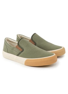 Perky Men's Slip-On Casual Sneakers - Green Olive  - Image 1