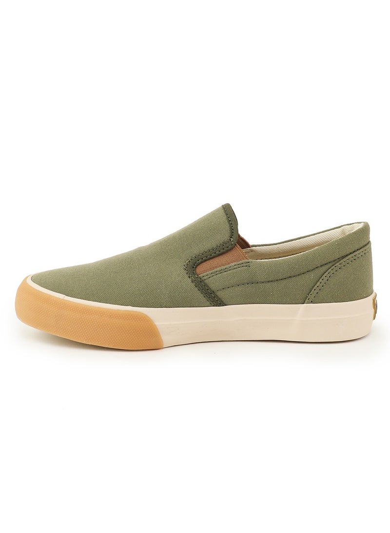 Perky Men's Slip-On Casual Sneakers - Green Olive  - Image 2