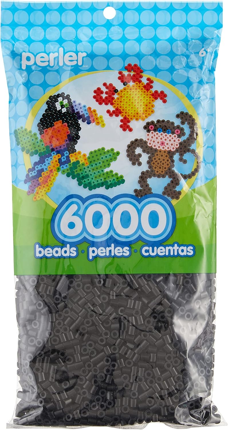 Perler Beads Fuse Beads for Crafts, 6000pcs, Black - Image 1