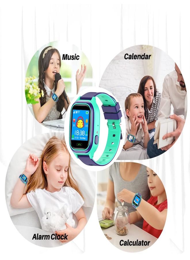 Phone Planet Touch Screen Kids Smart Watch with SIM Card to Enhance Security and Protect Little Kids from Lost Rechargeable Multi Function Tracker for Toddlers to Protect Kids from Lost - Image 1