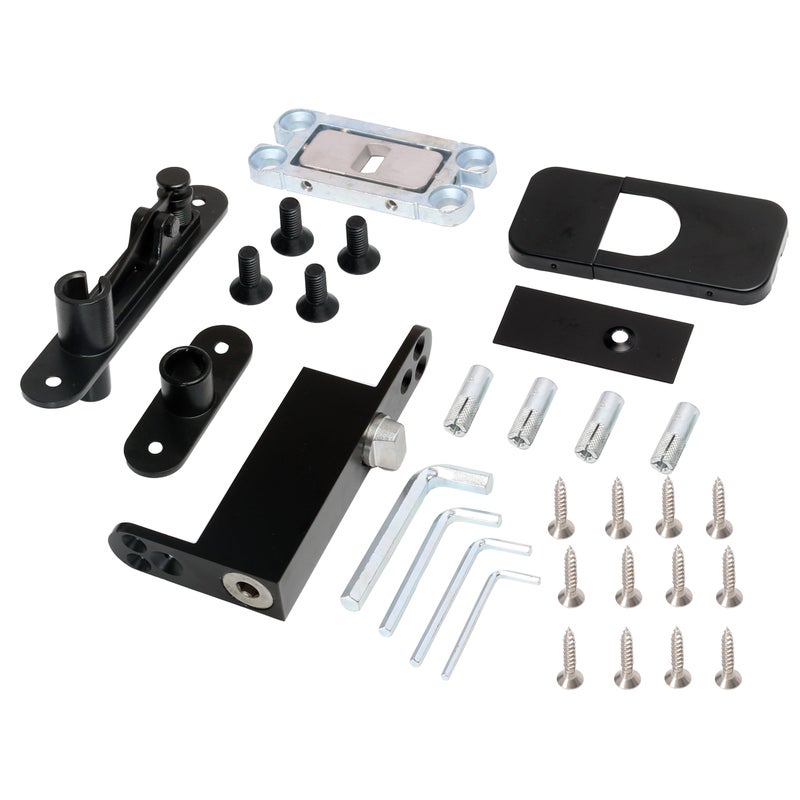 JAVOUKA Black Self Closing Pivot Hinge Heavy Duty Hidden Hinges for CommercialHome 360 Degree Shaft Stainless Steel Pivot Hinge for Wood Secret Door 2 Way Adjustable Hinges - Image 2