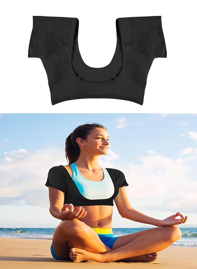 GUDOO Women's Sweatproof Underarm Vest – Anti-Sweat Innerwear with Built-in Armpit Pads – Reusable, Invisible, Breathable Undershirt for Hijabi & Active Women  - Image 1