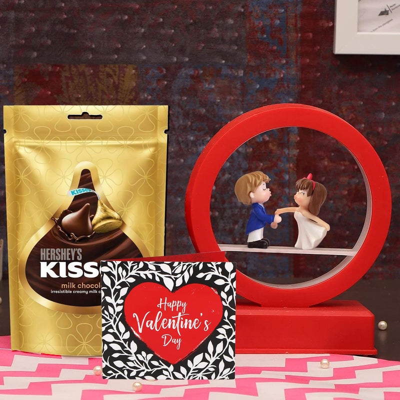 TIED RIBBONS Gift for Boys Girls Girlfriend Boyfriend Husband Wife Couple Led Light Lamp Couple Showpiece Led Lamp and Handmade Chocolates Box Wedding Anniversary Birthday Gifts - Image 1