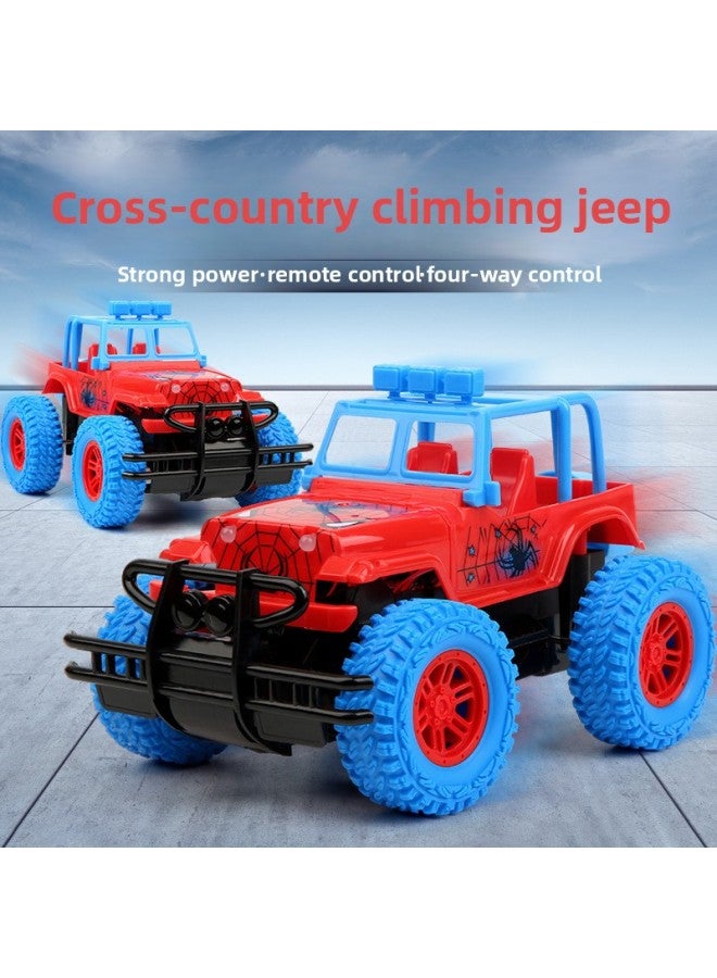 2.4G Remote Control Spider Jeep Climbing Off-road Vehicle Electric Light Four-way Remote Control Toy Car Children-Color:Spider Jeep [1 Lithium Battery]  - Image 3