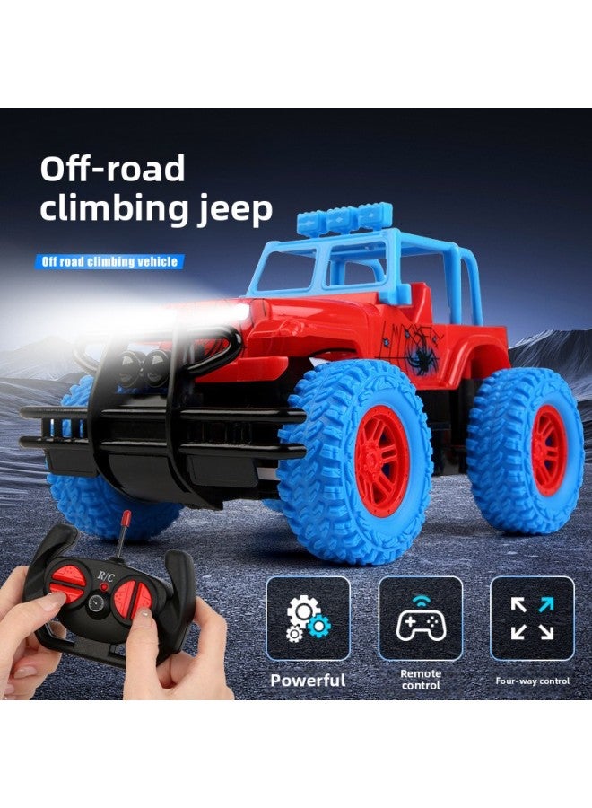 2.4G Remote Control Spider Jeep Climbing Off-road Vehicle Electric Light Four-way Remote Control Toy Car Children-Color:Spider Jeep [1 Lithium Battery]  - Image 2