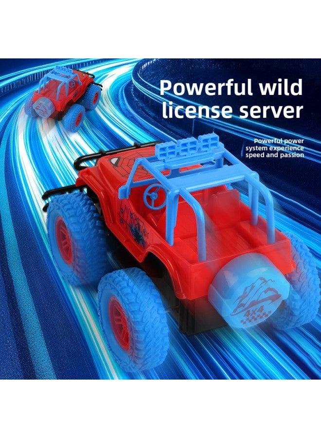 2.4G Remote Control Spider Jeep Climbing Off-road Vehicle Electric Light Four-way Remote Control Toy Car Children-Color:Spider Jeep [1 Lithium Battery]  - Image 4