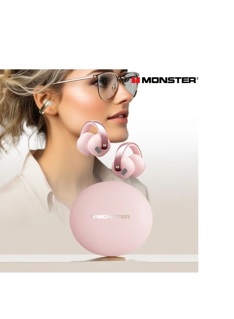 Monster XKT30 Clip-On Bluetooth Earbuds – Smart Noise Cancellation & Secure Fit - Image 2