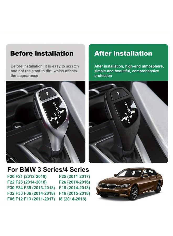 قرص تبديل السرعات بنمط الفراء القابل للقلب متوافق مع موديلات BMW F30 و F32 من عام 2013 إلى 2019 - Image 5