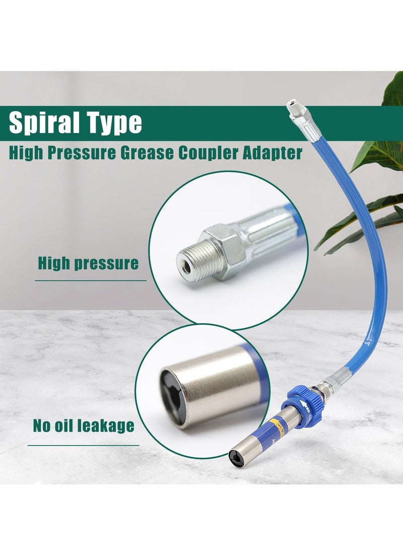 High Pressure Grease Coupler, Grease Coupler Fittings Hose Extensions, 8th Generation Lock Clamp Type Grease Gun Tip Adapter Nozzles ,Fits All Grease Fast Lock and Release - Image 4