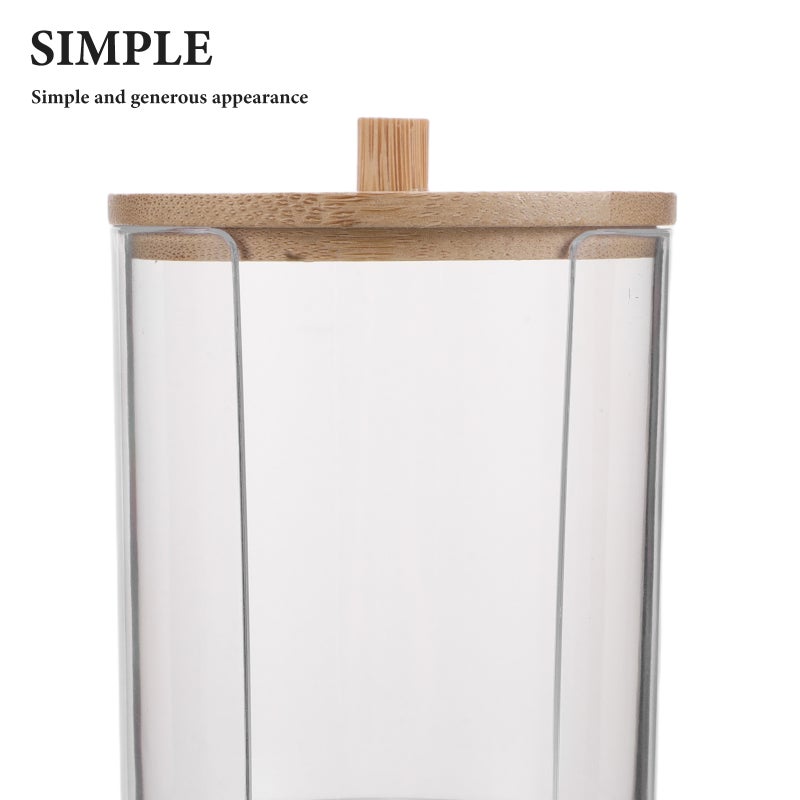 3pcs Cotton Swab Holder: Cotton Round Pads Dispenser Small Clear Apothecary Jar Containers With Lids For Bathroom Storage - Image 2