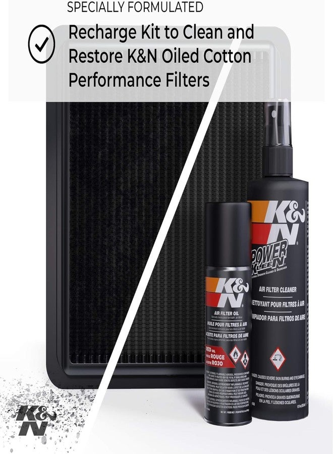 K&N Air Filter Cleaning Kit: Squeeze Bottle Filter Cleaner and Black Oil Kit; Restores Engine Air Filter Performance; Service Kit-99-5050BK - Image 2