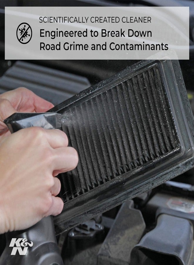 K&N Air Filter Cleaning Kit: Squeeze Bottle Filter Cleaner and Black Oil Kit; Restores Engine Air Filter Performance; Service Kit-99-5050BK - Image 4